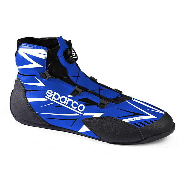 新品Sparco（スパルコ）のレーシングシューズ SPARCO スパルコ K-RAPID ROTOR レーシングシューズ ブルー FIA8877