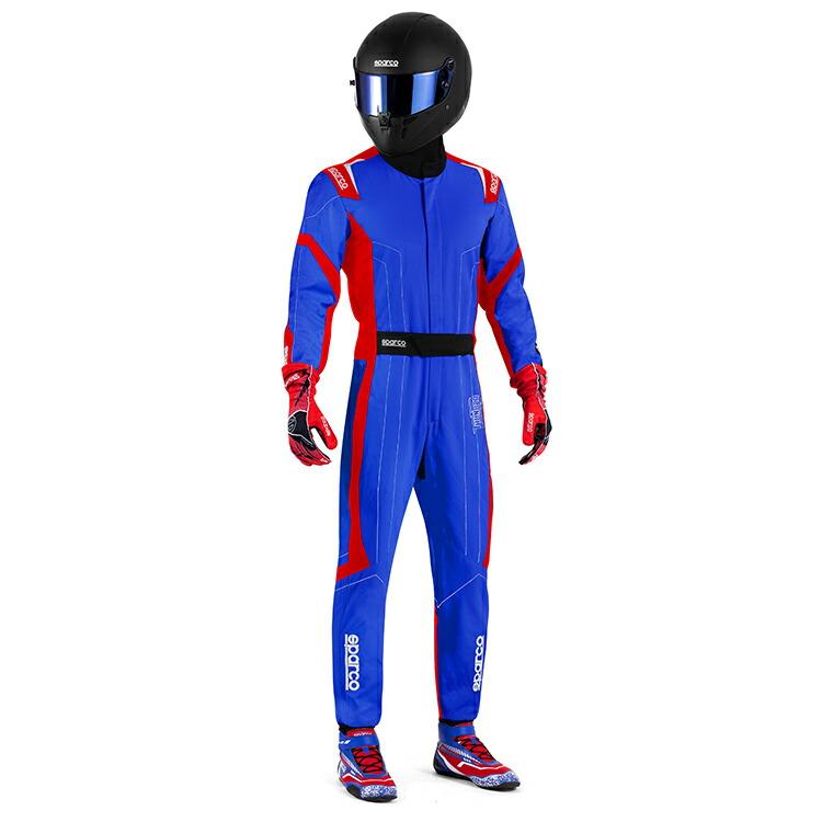 sparco スパルコ THUNDER ADVANCED レーシングスーツ ブルー×レッド