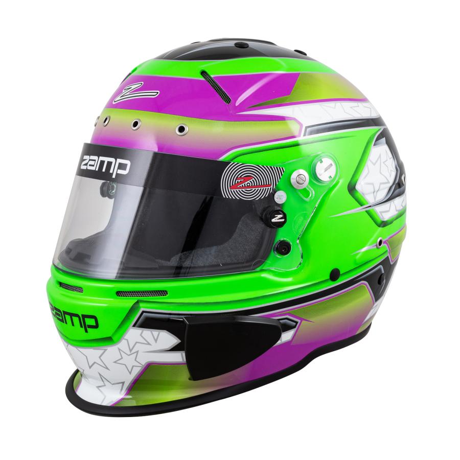 「ばなな 」 本国在庫限り：Zamp Helmet RZ-70E Switch Graphic Green/Purple