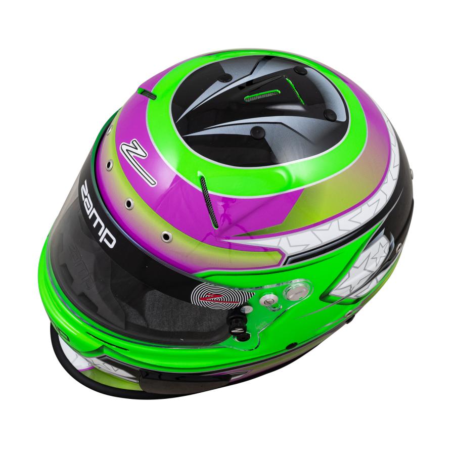 Zamp Helmet RZ-70E Switch Graphic Green/Purple グリーン/パープル グラフィック Graphic Snell SA2020 / FIA 8859-2015 ザンプヘルメット 4輪ヘルメット
