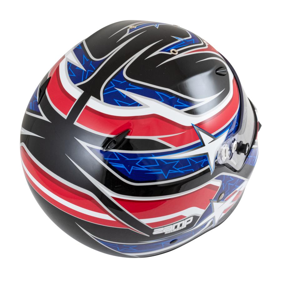 Zamp Helmet ZR-72 Graphic Gloss Black/Red/Blue グロス ブラック/レッド/ブルー グラフィック Snell SA2020 / FIA 8859-2015 ザンプヘルメット 4輪ヘルメット_1