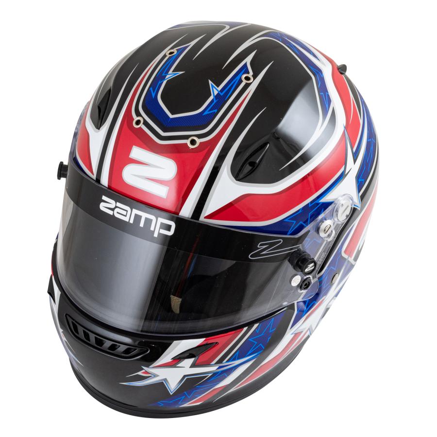 Zamp Helmet ZR-72 Graphic Gloss Black/Red/Blue グロス ブラック/レッド/ブルー グラフィック Snell SA2020 / FIA 8859-2015 ザンプヘルメット 4輪ヘルメット_2