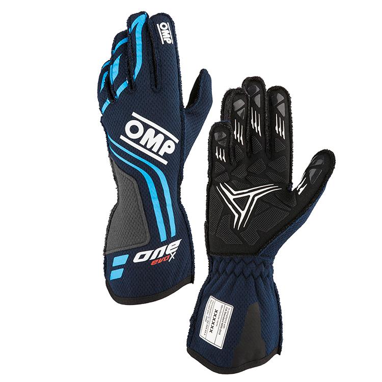 OMP ONE EVO-X GLOVE ネイビーブルー MY2024 レーシンググローブ FIA 
