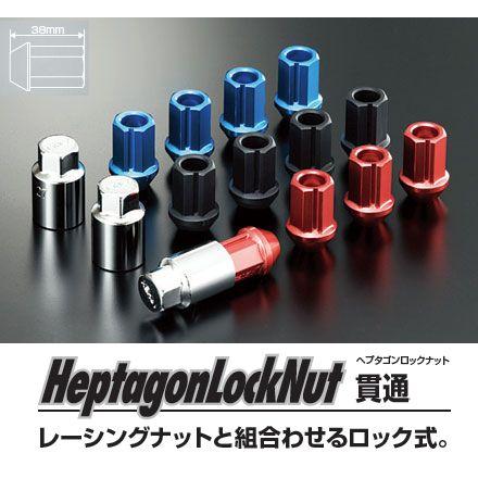 JURAN ヘプタゴン ロックナット 貫通タイプ(ジュラルミン製) 19HEX 4本