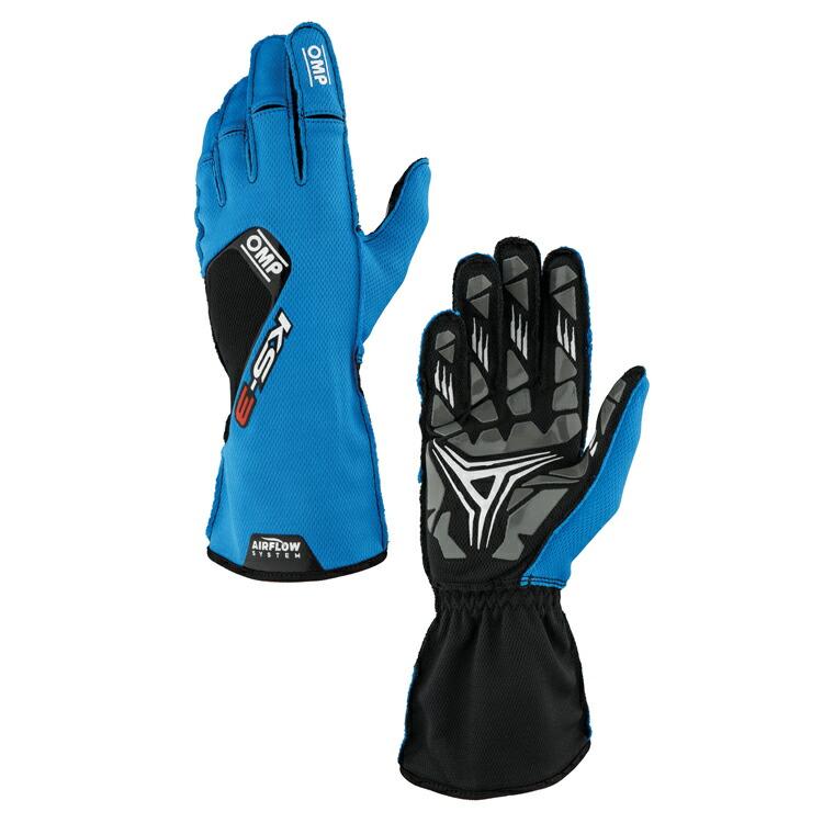 OMP KS-3 GLOVE ブルー×ブラック(146) レーシンググローブ レーシング