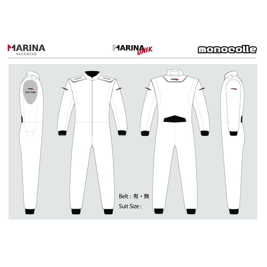 monocolle MARINA UNIK レーシングカートスーツ オリジナル monocolle MARINA UNIK レーシングカートスーツ オリジナル