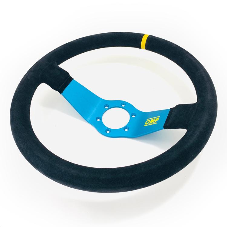 OMP ステアリング OD1951-240 RALLY 350mm ブルースポーク×ブラック