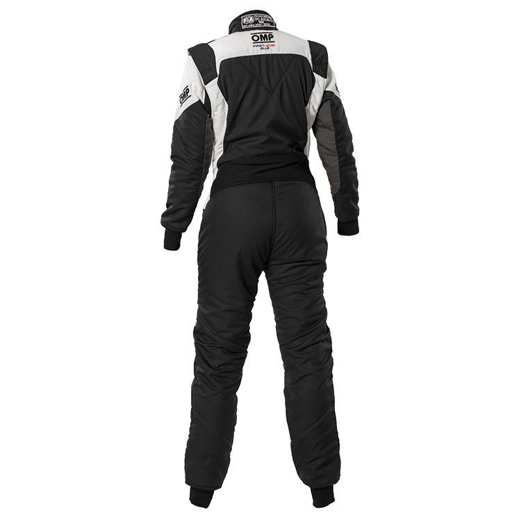 OMP FIRST EVO ELLE(レディース) SUIT ブラック×ホワイト(076) 女性専用レーシングスーツ FIA8856-2018公認(IA0-1874-A02-076) MY2025の画像