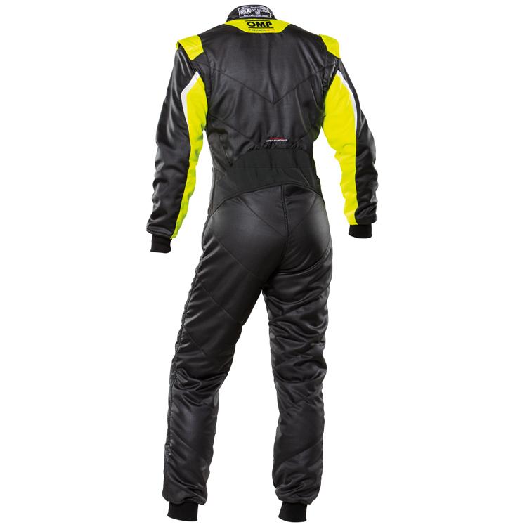 OMP TECNICA EVO SUIT ブラック×アンスラサイト×イエロー (178) レーシングスーツ FIA8856-2018公認モデル (IA0-1859-B01-178) MY2021の画像