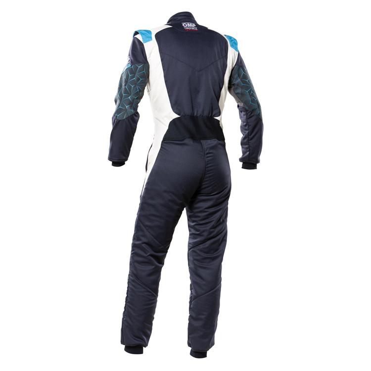 OMP TECNICA HYBRID SUIT ネイビーブルー×シアン (244) レーシングスーツ FIA8856-2018公認モデル (IA0-1864-A01-244) MY2022の画像