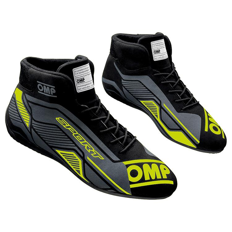 OMP SPORT SHOES ブラック×イエロー MY2024 レーシングシューズ