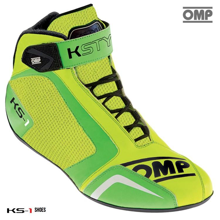 OMP KS-1 SHOES イエロー×グリーン レーシングシューズ OMP KS-1 SHOES イエロー×グリーン レーシングシューズ