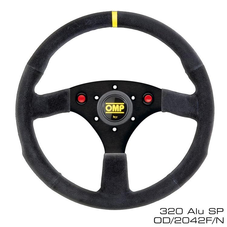 OMP スエード ステアリングホイール OMP ステアリング OD0-2042-A01 ALU SP 320 ブラック スエード