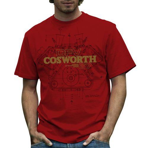 RETRO GP Cosworth DFV Mens T-shirt Red レトロ F1 Tシャツ (RFO-COS-RE)｜monocolle
