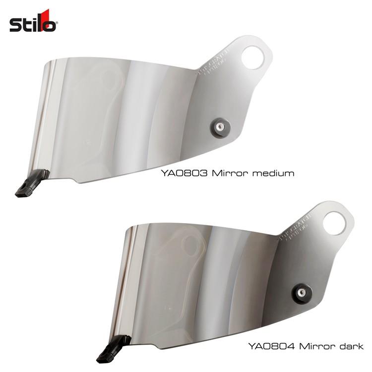 STILO HELMET ST5用 純正バイザー ミラータイプ クロームシルバー アンチフォグ(曇り止め)仕様 ミラーシールド (YA0803/YA0804)