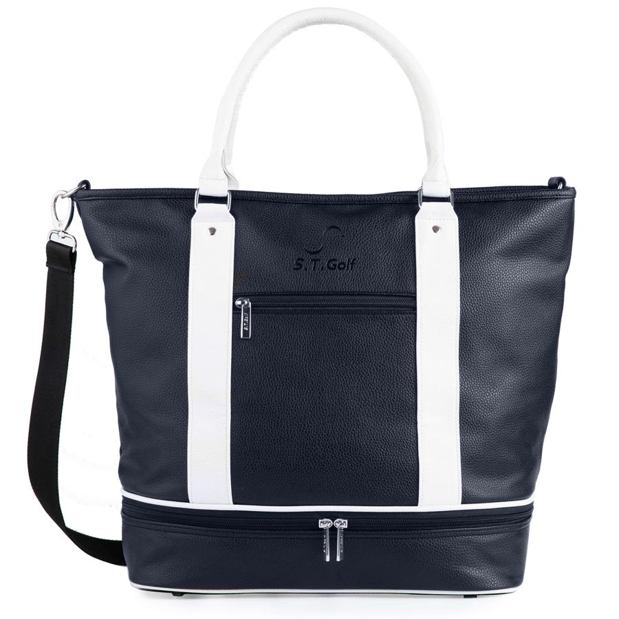 2点 バッグ ST 様 ゴルフ ゴルフ トートバッグ S.T.Golf メンズ 高級PUレザー 大容量 シューズ