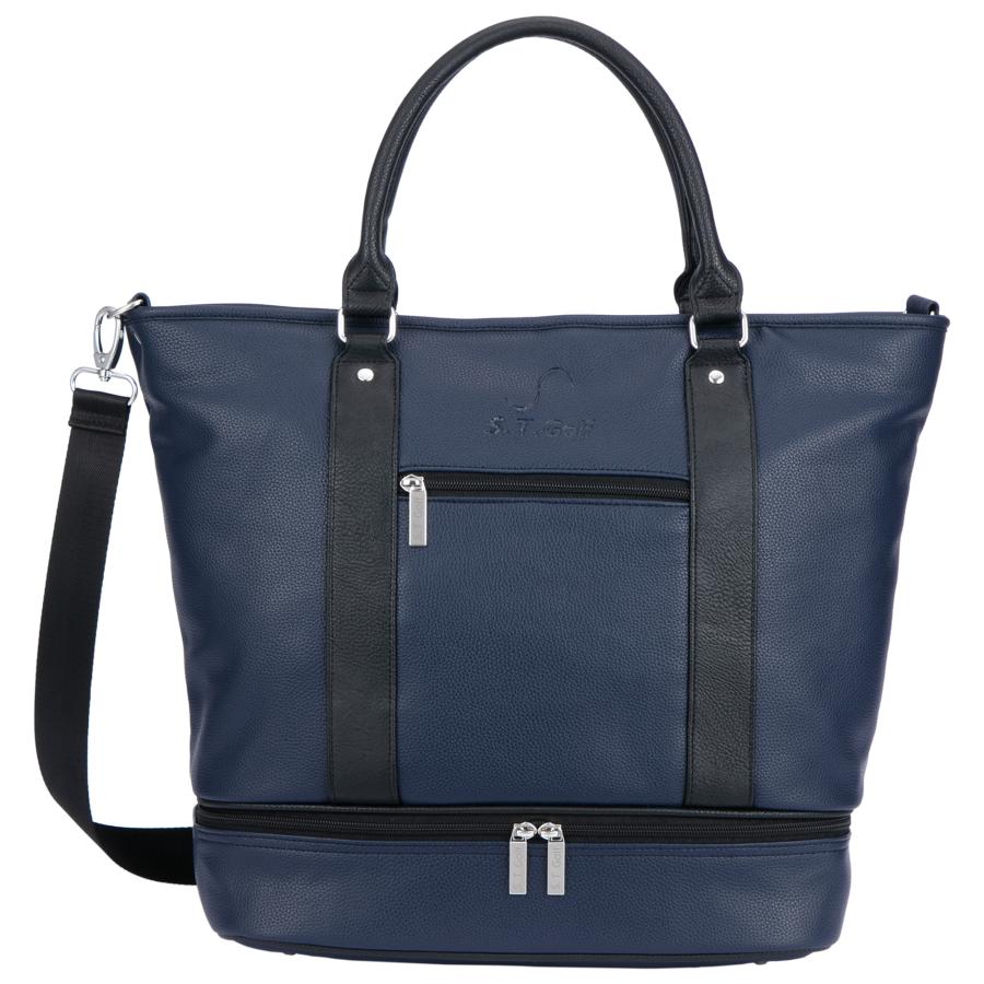 ゴルフ トートバッグ S.T.Golf メンズ 高級PUレザー 大容量