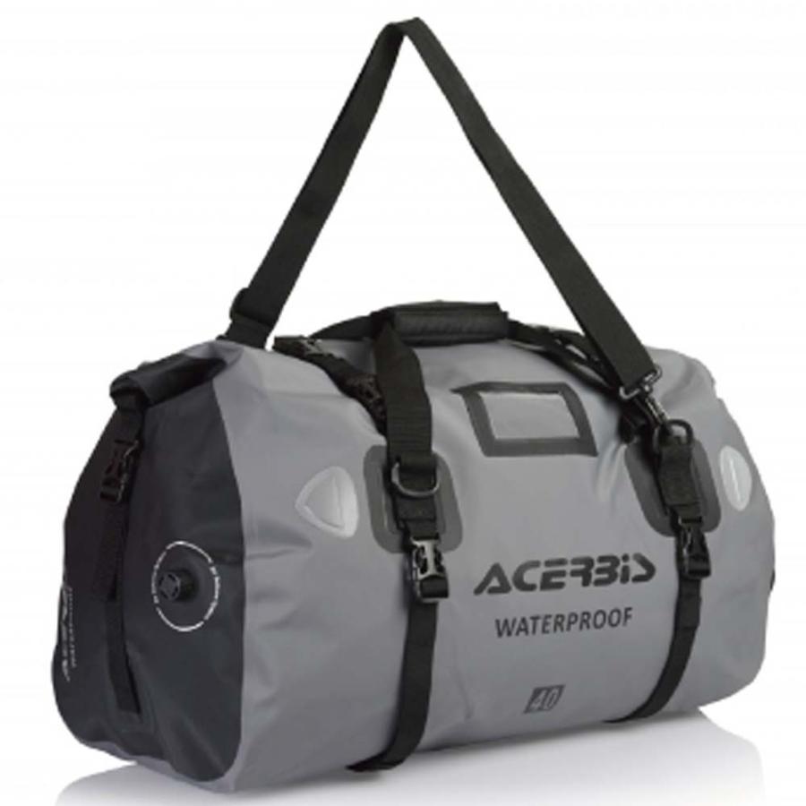 【送料無料】 ACERBIS (アチェルビス) ★ X-WATER HORIZONTAL BAG 大容量40Lのボストンバッグ型防水バッグ ブラック-グレー AC-24540