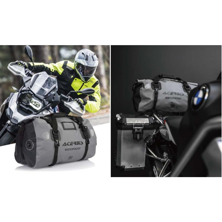 【送料無料】 ACERBIS (アチェルビス) ★ X-WATER HORIZONTAL BAG 大容量40Lのボストンバッグ型防水バッグ ブラック-グレー AC-24540の画像
