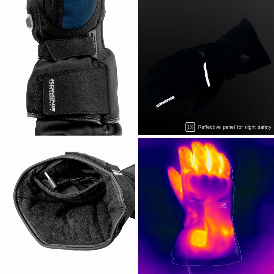 Coach 2セット コミネ（Komine） 08-2175 プロテクトエレクトリックヒートグローブ