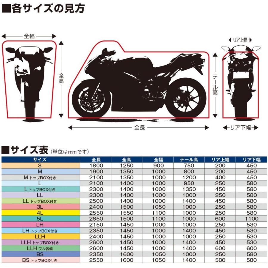 【送料無料】 レイト商会 ★ロードスポーツLL用 MCP ハイスペックバイクカバー バイクガード BC005 MBC005｜monodirect｜04