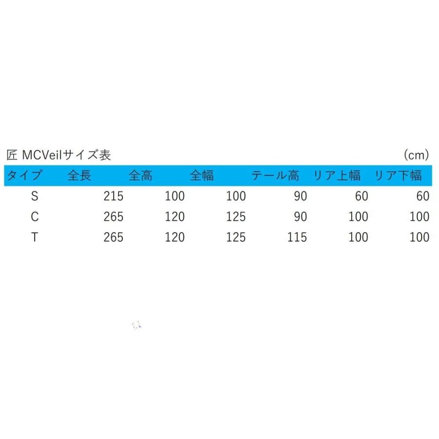【送料無料】レイト商会(REIT)★屋内専用バイクカバー 匠 MC Veil MCベール MCヴェール モーターサイクルベール クルーザー2BOX パニアケース type C TA93MCVC_10