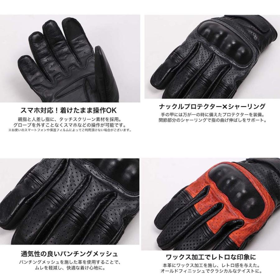 DEGNER TG-94 レザーグローブ Mサイズ 新品未使用品 デグナー DEGNER バイク グローブ 本革 手袋 高機能 スマホ対応