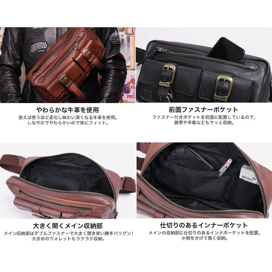 DEGNER　レザーボディバッグ　W-114 W-114 レザーボディバッグ | DEGNER