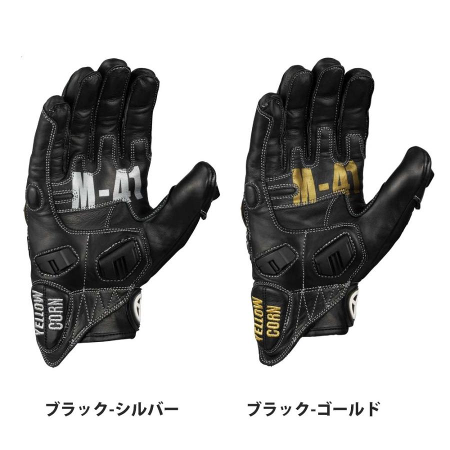 新品　[イエローコーン] ＹＧ-１９２チタニウムレザーグローブ ＢＫ／ＳＶ Ｌ YeLLOW CORN イエローコーン YG-192 チタニウムレザーグローブ