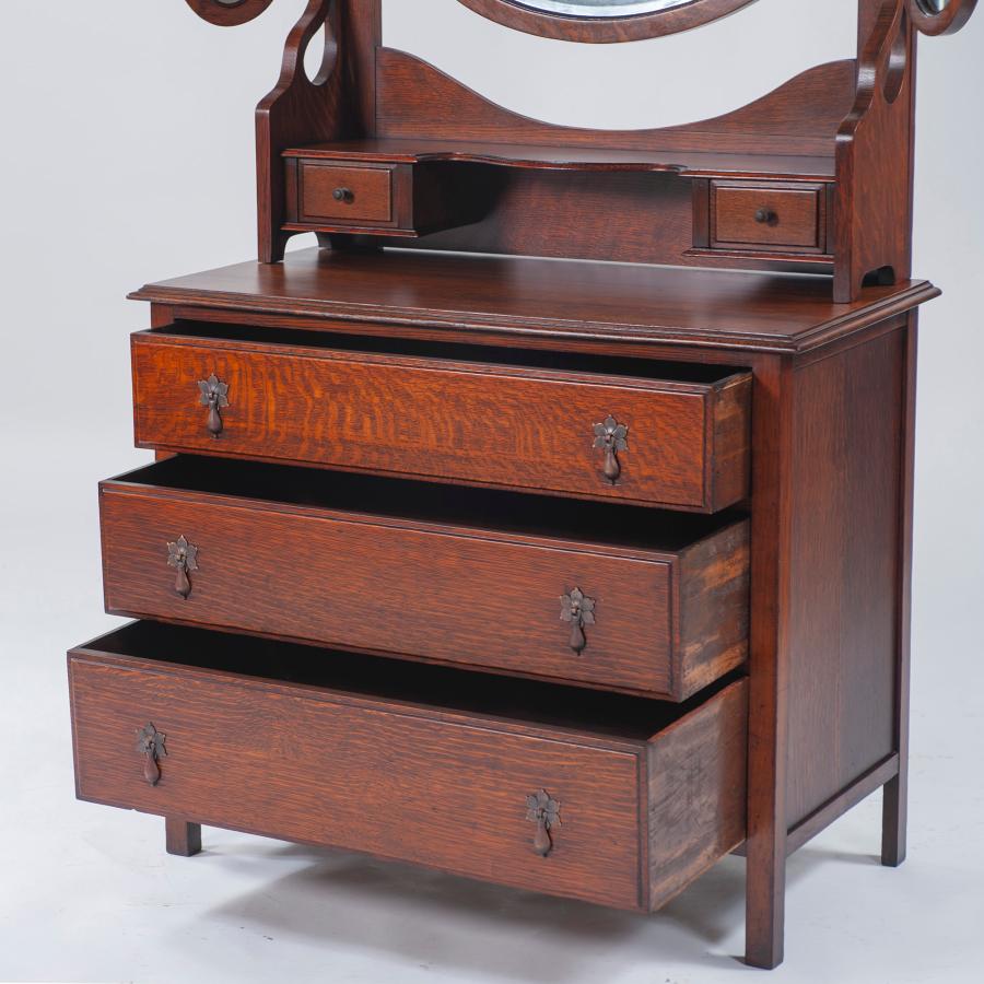 アンティーク　キャビネット　ドレッサー　ミラーバックサイドボード サイドボード 英国アンティーク 1930s ミラーバックサイドボード