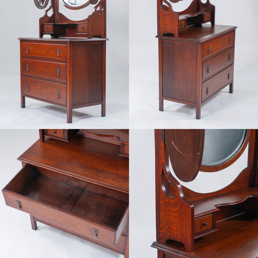 アンティーク　キャビネット　ドレッサー　ミラーバックサイドボード サイドボード 英国アンティーク 1930s ミラーバックサイドボード