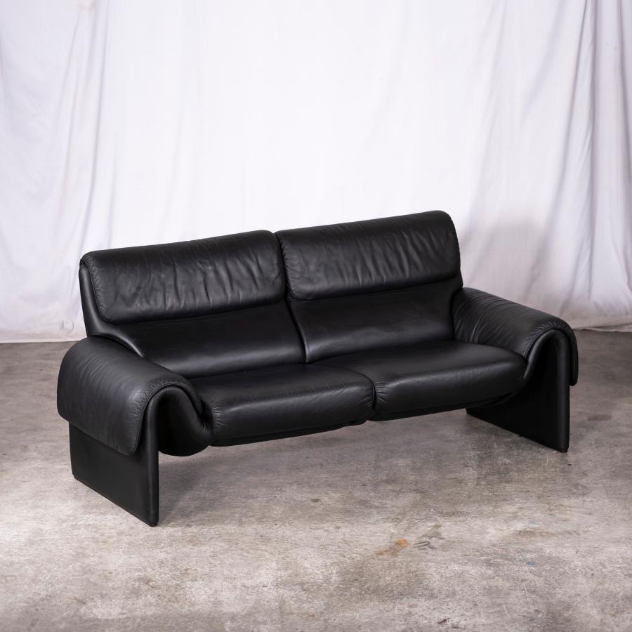 de Sedeデセデ黒総革可動2人掛けソファ　DS-450 大塚家具 ソファ デセデ de Sede DS-2011/02 ソファ レザー 本革 2P