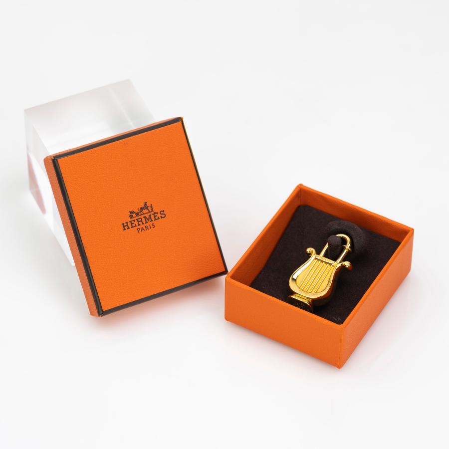 美品 エルメス チャーム 1996年限定カデナ ハープ HERMES(エルメス) 1996年限定 La Musique Harp Cadena Charm
