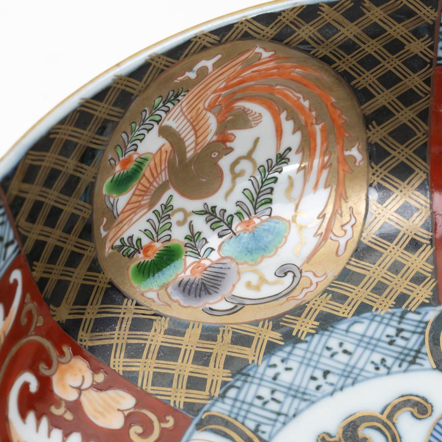 古伊万里 赤絵 金彩 染錦 柘榴図 大鉢 盛鉢 25cmサイズ 明治期 骨董 古伊万里 赤絵 金彩 染錦 柘榴図 大鉢 盛鉢 25cmサイズ 明治期 骨董