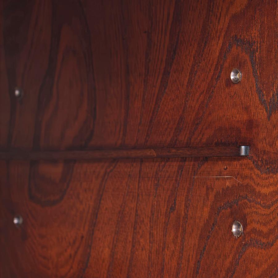 サイドボード 岩谷堂箪笥 4枚扉 抽斗3杯 欅材 漆塗り 南部鉄器金具