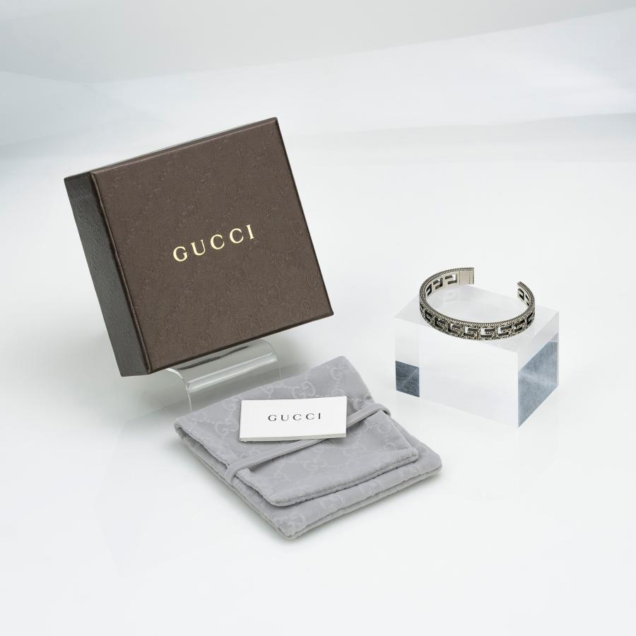 【美品】 GUCCI グッチ アラベスク バングル 正規品 送料無料 付属品有 GUCCI（グッチ） バングル アラベスク Gモチーフ #19 シルバー925 約