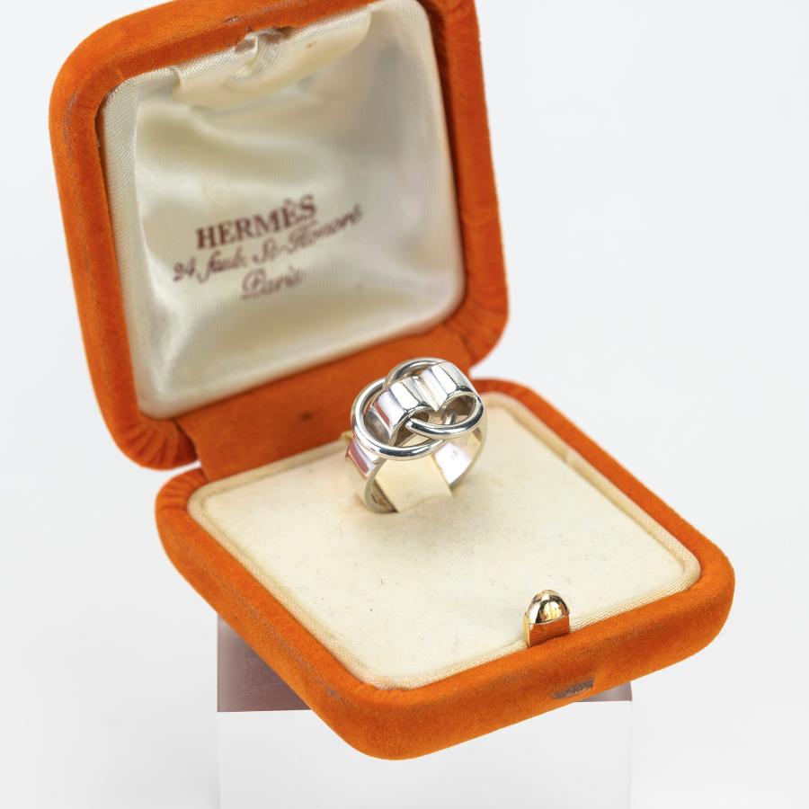 HERMES（エルメス） ドゥザノー リング 8号 シルバー925 Deux Anneaux