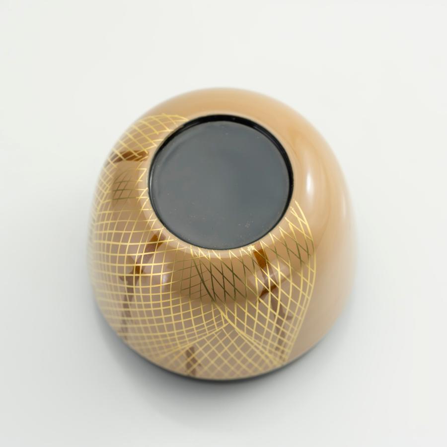 斎藤宗甫作 金地 干網蒔絵棗 共箱 茶道具 作家物 蒔絵 漆芸 抹茶器