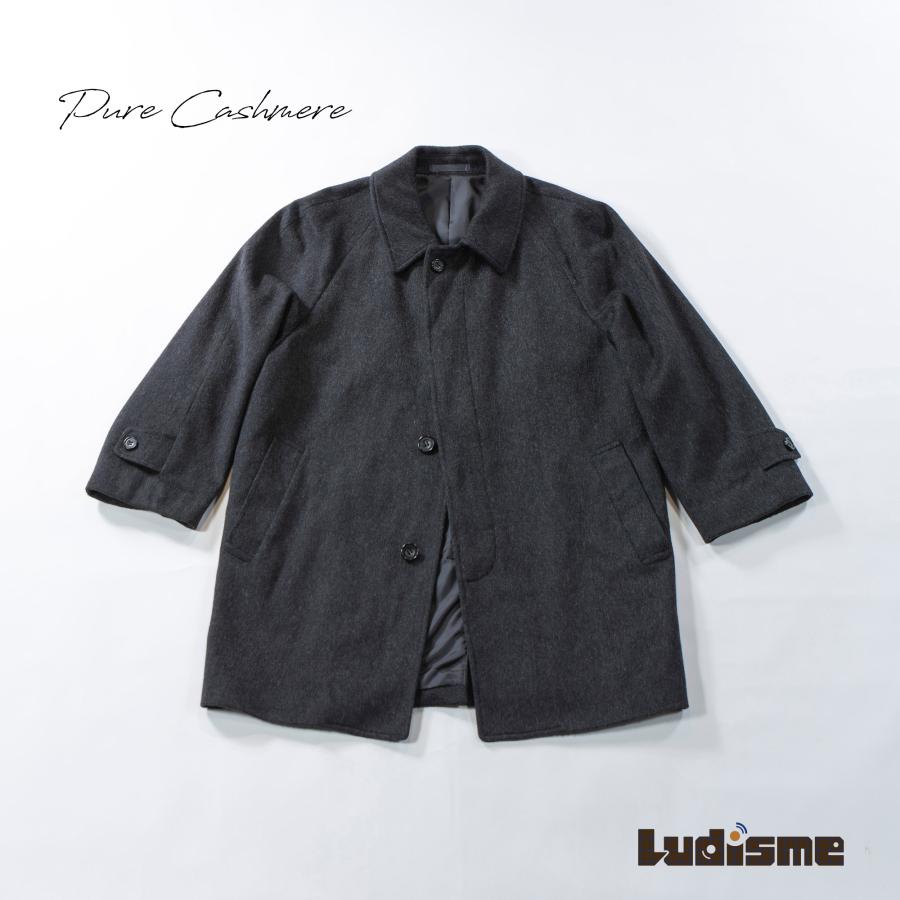 Between カシミヤ100% バルマカンコート　L相当　未使用級美品 イタリア製ピュアカシミヤ使用 バルマカーンコート グレー 比翼