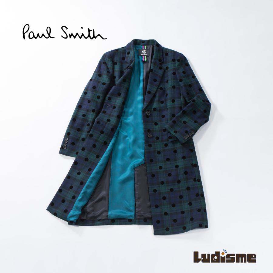 PS Paul Smith ポールスミス チェスターコート ドット×チェック