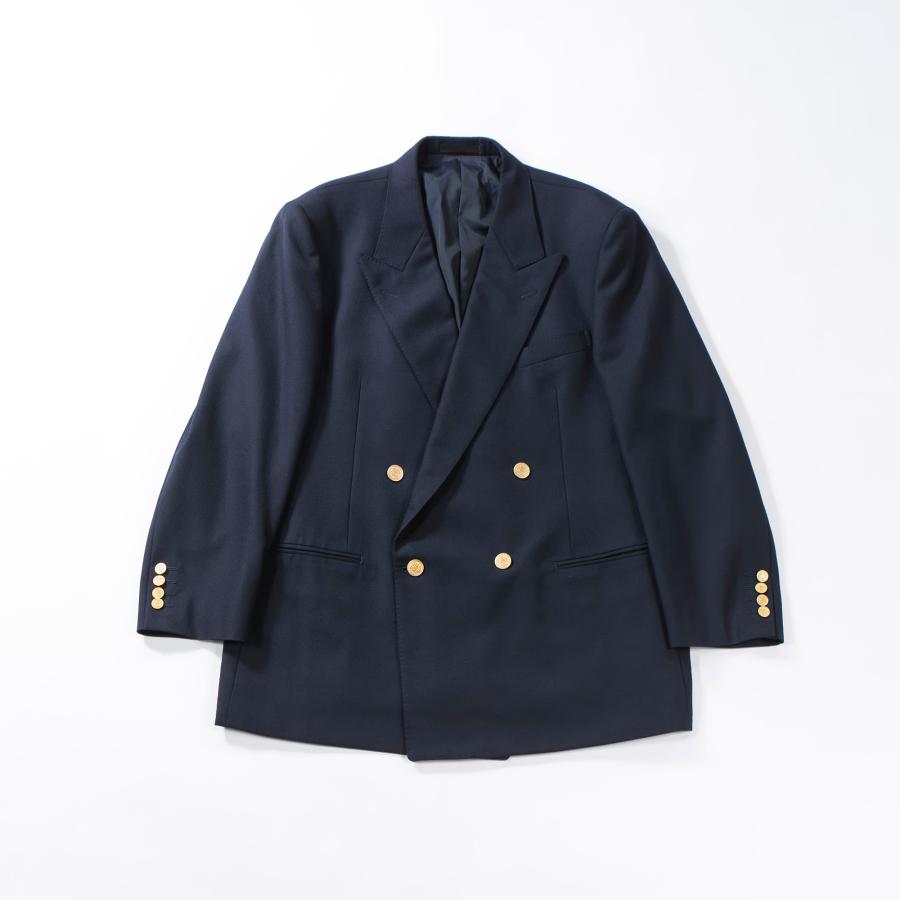 バーバリーズ紺ブレブレザータスマニアウール金ボタンサイズMネイビー