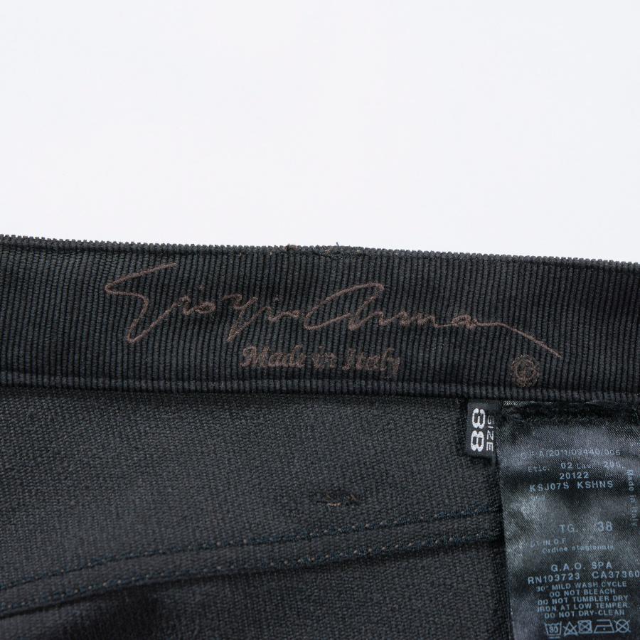 GIORGIO ARMANI アルマーニ コーデュロイワイドパンツ 38 ブラック