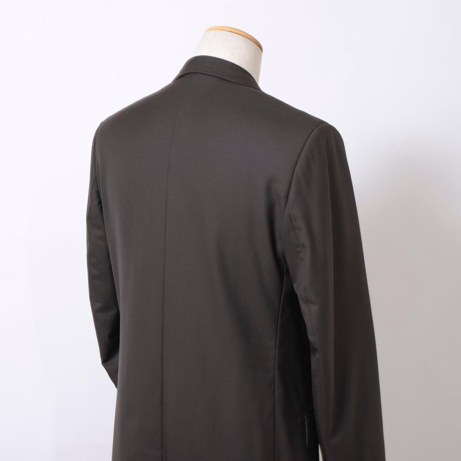 Dior HOMME ディオール チェスターコート ダークブラウン ウール 光沢