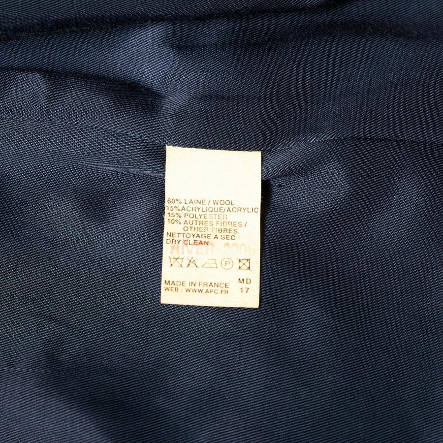 アーペーセー A.P.C. ロングコート スタンドカラー ブラウン系 S レディース フランス製 アウター コート ミニマル ヘリンボーン チェック_11