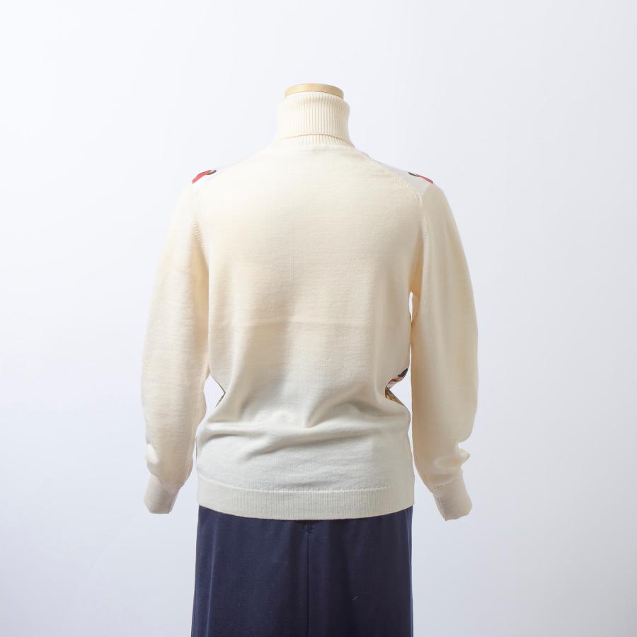 HERMES（エルメス） ツイルレーヌ タートルネックニット アイボリー 38 