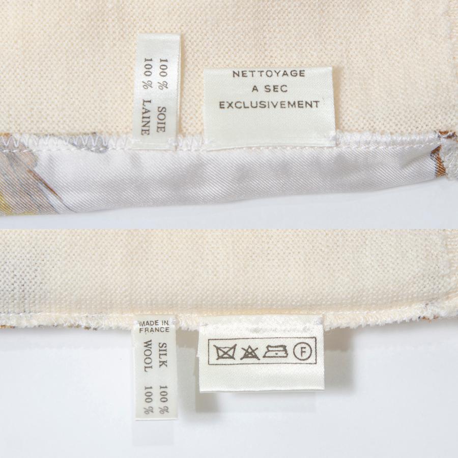 HERMES（エルメス） ツイルレーヌ タートルネックニット アイボリー 38 