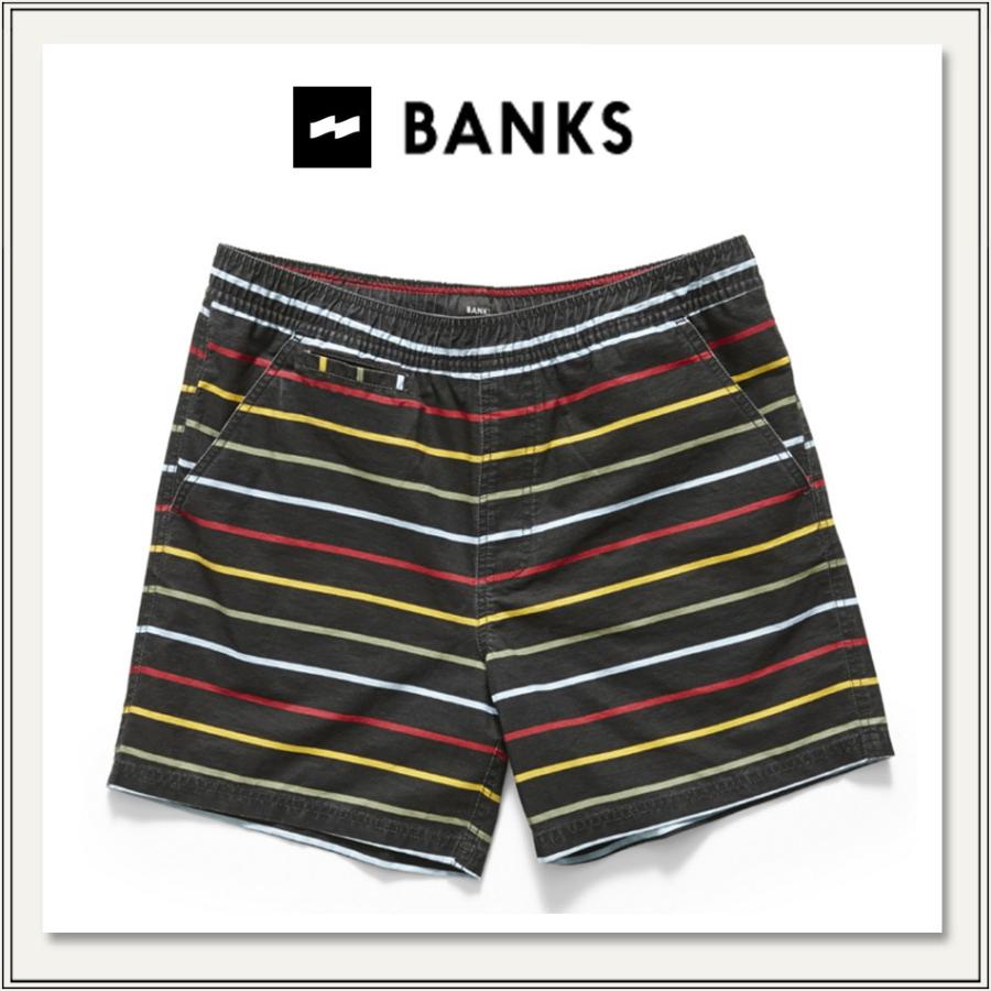 BANKS(バンクス) ENROLLED WALKSHORT(マルチストライプ柄ウォークショーツ)[ショートパンツ/短パン][街履きズボン][水着/ボードショーツ][メンズ/男性用]｜monofactory