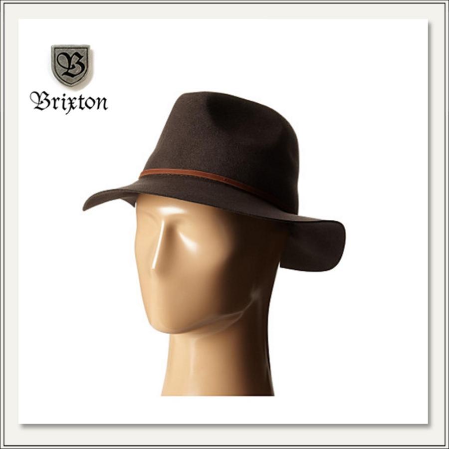 BRIXTON(ブリクストン)WESLEY FEDORA HAT(ウェスレーフェドーラハット) CHOCOLATE(チョコレート/茶色)[中折れ帽子/ストロー][メンズ/レディース]｜monofactory