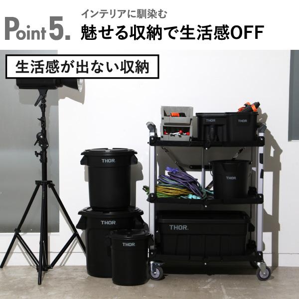 ゴミ箱 おしゃれ 屋外 リビング ダストボックス 収納ボックス コンテナボックス 収納 衣装ケース ソー ラウンドコンテナ THOR ROUND CONTAINER 23L 2個セット