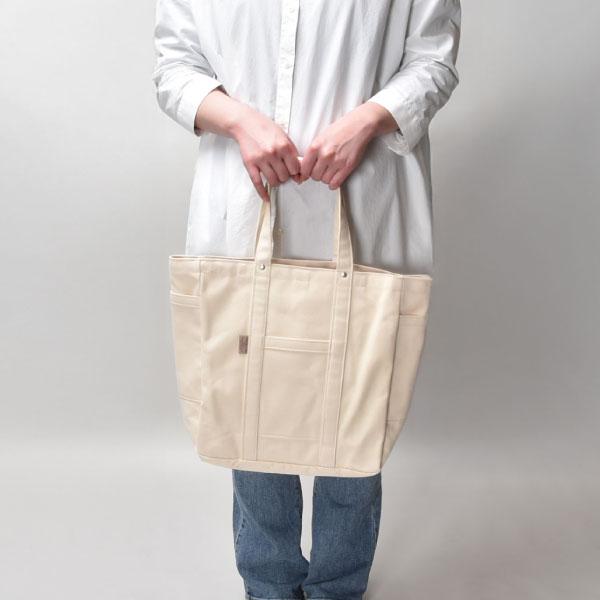大変希少な☆一澤頒布！☆ アイボリー キャンバストートバッグ ポケット付き 大変希少な☆一澤頒布！☆ アイボリー キャンバストートバッグ